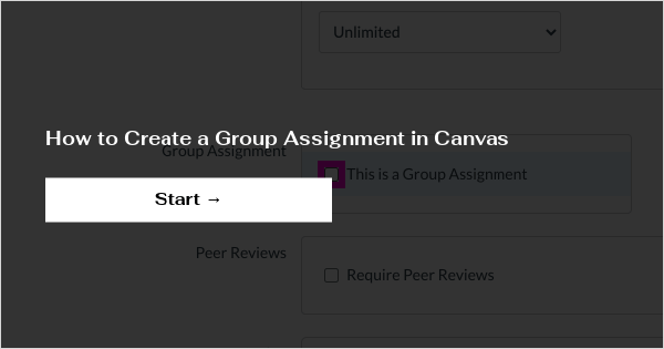 how to do a group assignment in canvas