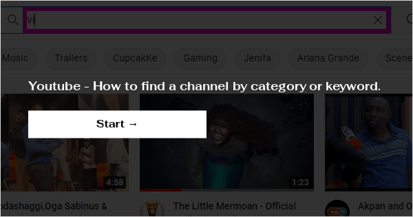  How to find a channel by category or keyword.