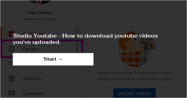 Download videos you've uploaded with  Studio 