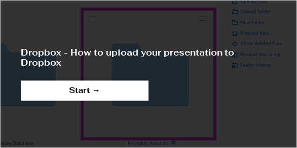 how to make a presentation on dropbox