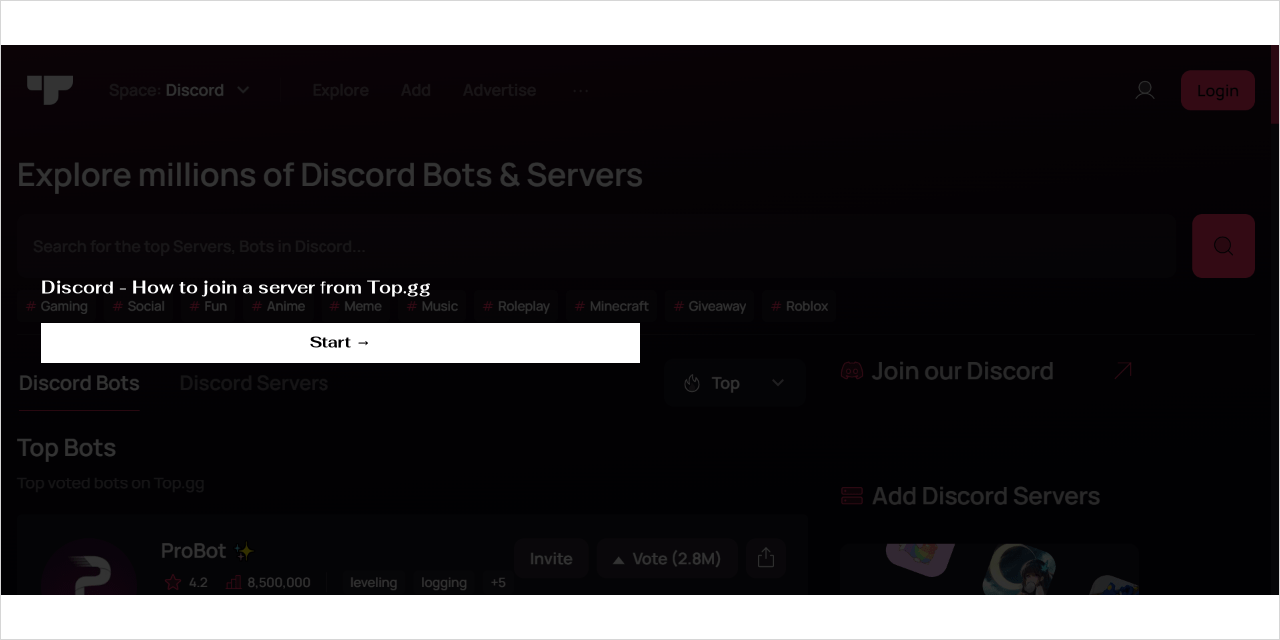 How to add bot in Top.gg 