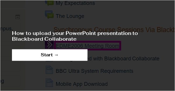 how to upload a powerpoint presentation to blackboard
