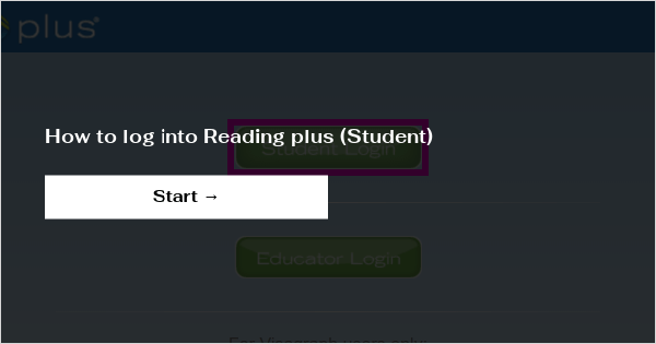 How to log into Reading plus (Student)