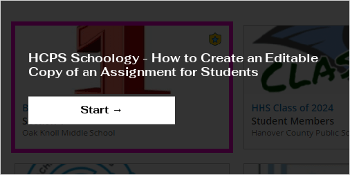 how to copy an assignment in schoology