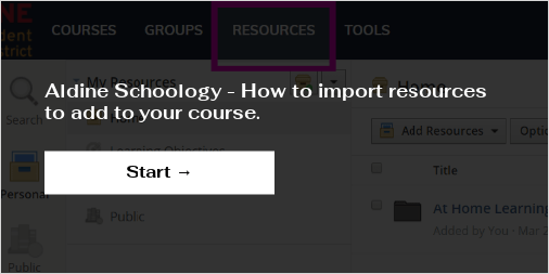 Aldine Schoology - How to import resources to add to your ...

