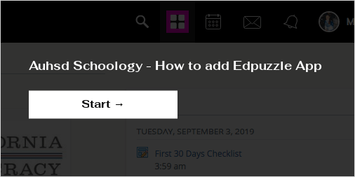 Auhsd Schoology - How to add Edpuzzle App