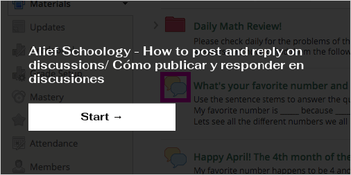 Alief Schoology - How to post and reply on discussions/ Cómo publicar y ...