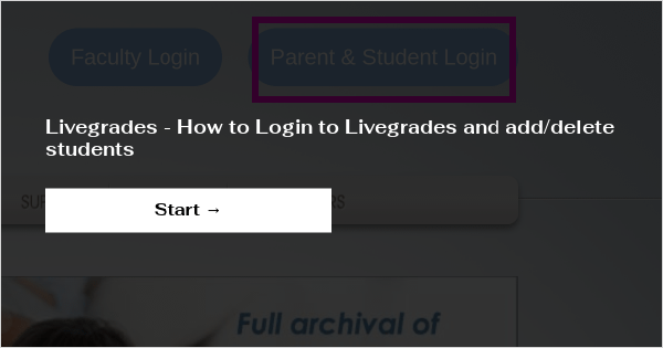 Livegrades - How to Login to Livegrades and add/delete students