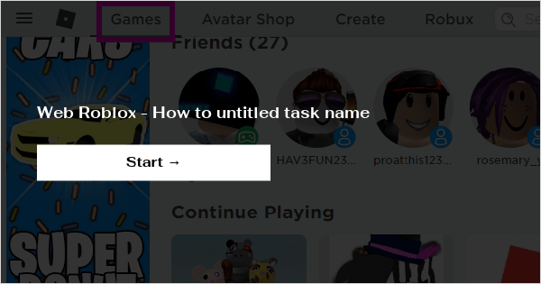 Web Roblox - How to untitled task name