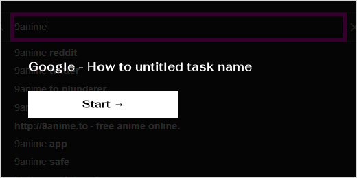 Google - How to untitled task name