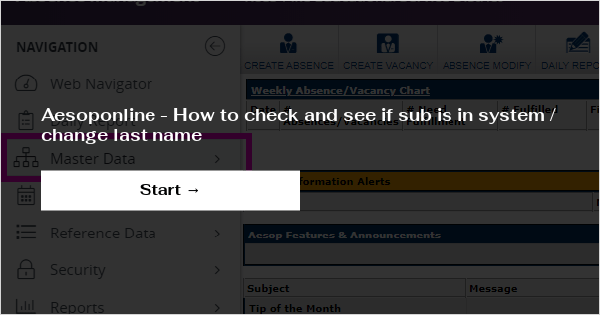 Aesoponline - How to check and see if sub is in system / change last ...
