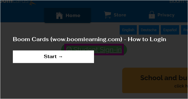 Boom Cards (wow.boomlearning.com) - How to Login