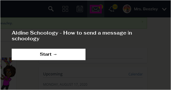 Aldine Schoology - How to send a message in schoology