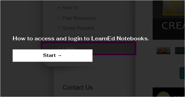 How to access and login to LearnEd Notebooks.