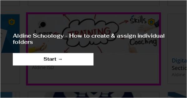 Aldine Schoology - How to create & assign individual folders
