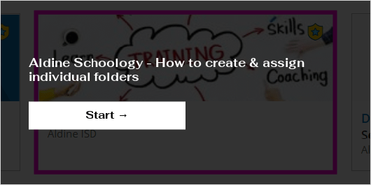 Aldine Schoology - How to create & assign individual folders
