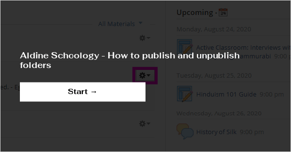Aldine Schoology - How to publish and unpublish folders