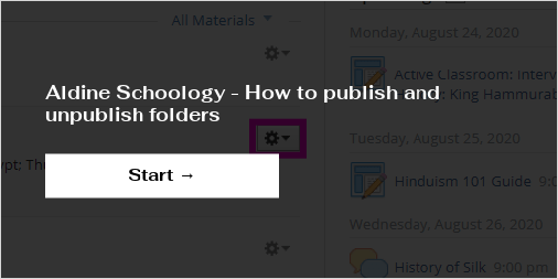 Aldine Schoology - How to publish and unpublish folders