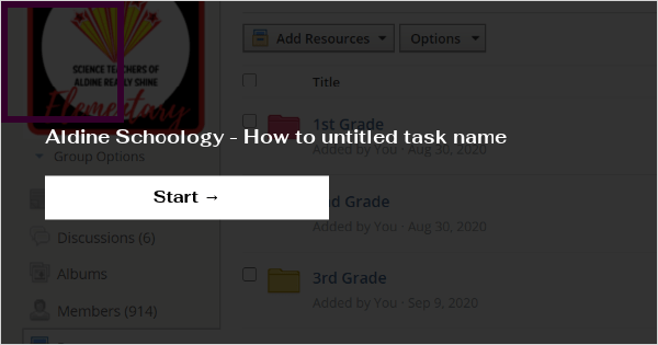 Aldine Schoology - How to untitled task name