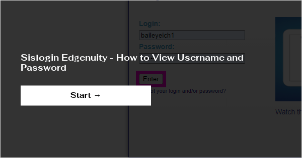 Sislogin Edgenuity - How to View Username and Password