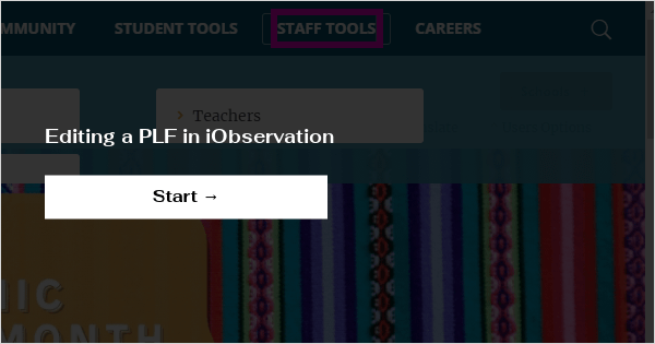 Editing a PLF in iObservation