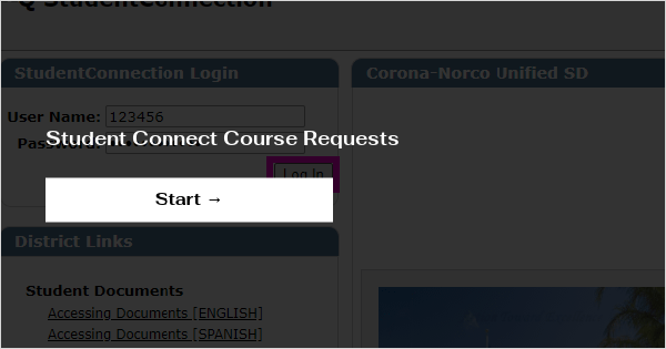 Student Connect Course Requests