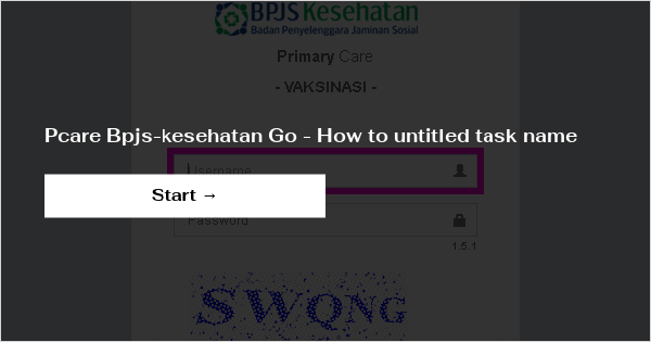 Username pcare bpjs login