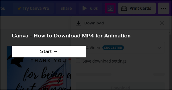 Canva - How to Download MP4 for Animation