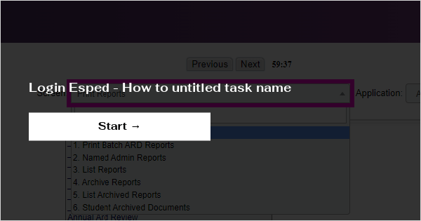 Login Esped - How to untitled task name