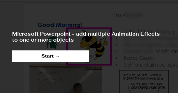 Microsoft Powerpoint - add multiple Animation Effects to one or more objects