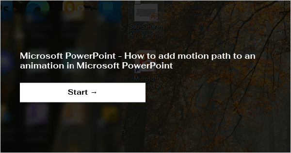 Microsoft PowerPoint - How to add motion path to an animation in Microsoft  PowerPoint