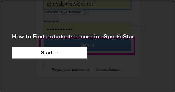 How to Find a students record in eSped/eStar